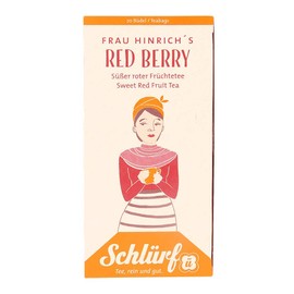 Schlürf, Büdel Frau Hinrichs Red Berry, Organic Fruit Tea with Berry Flavour, 45 g (20 x 2.25 g)