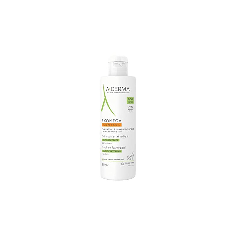A-Derma Exomega Control, Aceite de Ducha Emoliente, 500ml