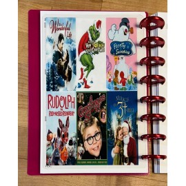 Handmade Classic Christmas Holiday Movie DASHBOARD 4 use w/ the TUL/Arc (8 disc) Planner