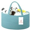 Baby Diaper Caddy Organizer, Large Cotton Rope Nursery Diaper Basket,