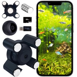 LYML.E1 Aquarium Camera,2k HD Video,Night Vision, 120°Wide Angle View,64gb Sd Card Included,/Wi-Fi/Playbackable.Suitable for Windows, Outdoor, Living Room, Pet Cage and More.