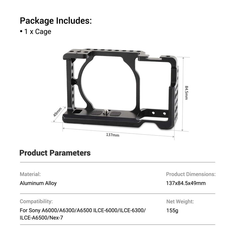 SMALLRIG a6300 Cage for Sony a6300 / a6000 with Built-in