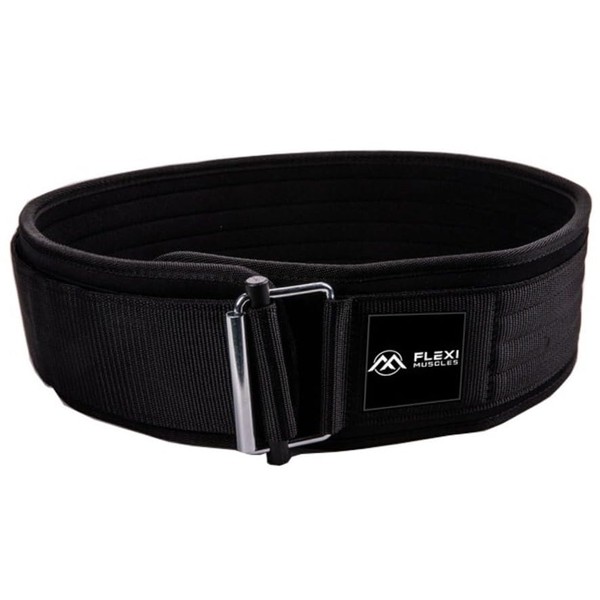 FLEXI MUSCLES - Quick Lock Weightlifting Belt - Adjustable Back