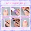 150pcs Dual Toe Nail Forms Clear Full Cover Toenail Art