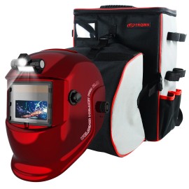TRQWH True Color Welding Helmet & Waterproof Gear Bag, Shade 4/9-13