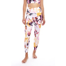 Sage Collective Women's High Waisted 7/8 Leggings - Moisture Wicking Tummy Control Slimming Stretch Athletic High Rise Yoga Pant, Multi, X-Large