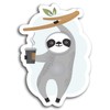 2 x 10cm Lazy Coffee Sloth Vinyl Stickers - Sticker