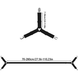 6 Pack Bed Sheet Holders for Corners,Elastic Adjustable Bed Sheet Fastener Triangle Bed Sheet Corner Holders Clips,Easy Install on Mattress Covers,Non-Slip Scrunchie Fasteners to Lock Bedding in Place