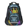BOENLE Gorilla with Crown Backpack for Boys Girls Elementary School