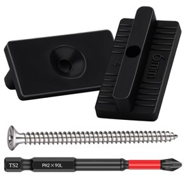 WPC Clips WPC/BPC Planks Hidden Fixing Hidden Fixing Spacer Clip 6 mm Wpc Plank Clips Plastic Black for Screwing Flooring 100 Pieces (100)