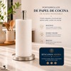 SEAFON Portarrollos Papel Cocina 33 cm Acero Inoxidable Brazo de