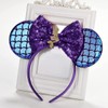 Women Girls Decoration Mouse Ears Headbands Sequin Glitter Bow Hairband