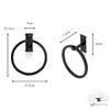 Fayesia Black Towel Holder - Blacksmith Handcrafted Wrought Iron -