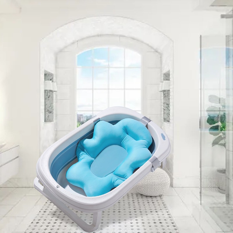 Baby Bath Cushion Pad Adjusted Mesh Support Baby Bath Floating