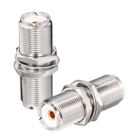 Superbat UHF SO239 Female to Female Barrel Adapter 50ohm Coax Adapter 2Pcs for Antenna, Coaxial Cable, Radio Scanner, CB/Handheld/Amateur Radio etc.