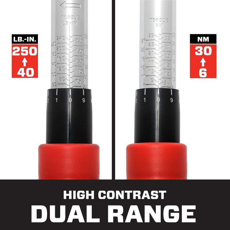 Crescent 3/8” Drive Micrometer Torque Wrench 50-250 in/lbs. - CRTW38