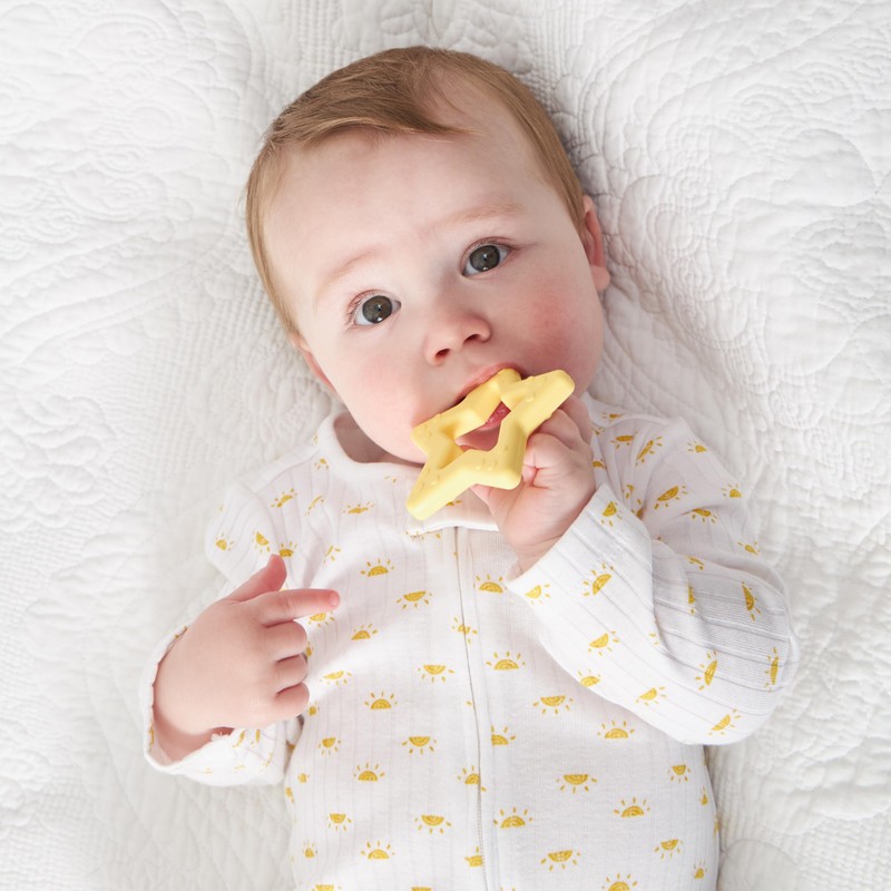 C.R. Gibson 100% Food Grade Silicone Star Baby Teether for