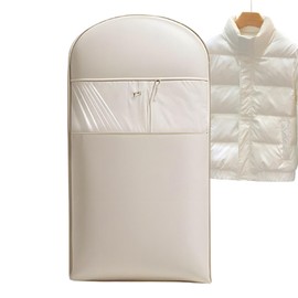 Garment Bags, Space Saving Hanging Coat Storage Organizers Hangable Thick Clothes Bags Dustproof Protective with -Compression Zipper for Jackets Sweater Clothing Travel
