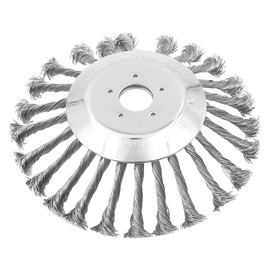 Hsthe Sea 8 Inch Lawn Trimmer Head for Garden Lawnmower, Grass Trimmer Wire Brush Head with Knotted Wire, Universal Solid Steel Wire Wheel for Replacement of Brush Cutter Attachment