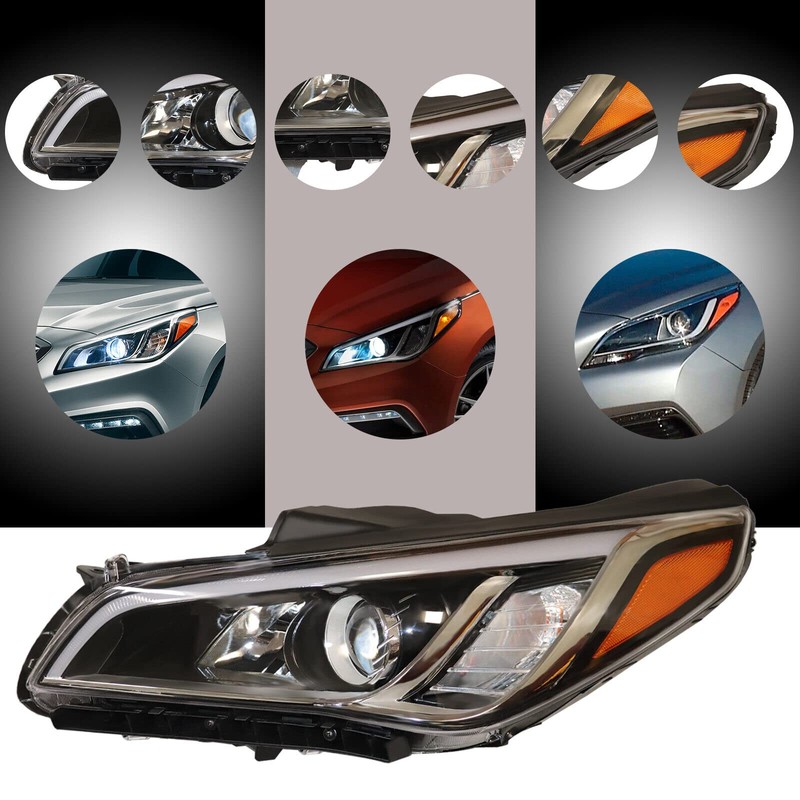 TdiriNar Headlight Headlamp For 2015 2016 2017 Hyundai Sonata,Headlight Assembly