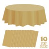 JHDZDHY 10 Pack Premium Disposable Plastic Tablecloth 84" Round Table