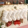 NEXAVENT 6 Pack Christmas Stockings Large 20.5’’White Xmas Stocking with