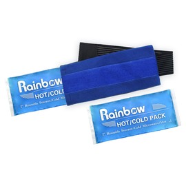 WORLD-BIO Gel Ice Pack Wrap for Injuries, Reusable Cold & Hot Compress for Migraine Headaches and Tension Relief, Flexible Therapy for Knee, Shoulder, Back, Neck, Ankle (2 Pcs: 9.8"x 4.4")