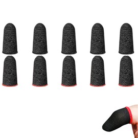 ALLVD Finger Sleeve Game, Ultra Sensitive, Compatible with Various Smartphone Games, Ultra Thin Silver Fiber, Prevents Hand Sweating, Reduces Accidental Touch, Soft Touch, Anti-Slip, Sweat Absorbent