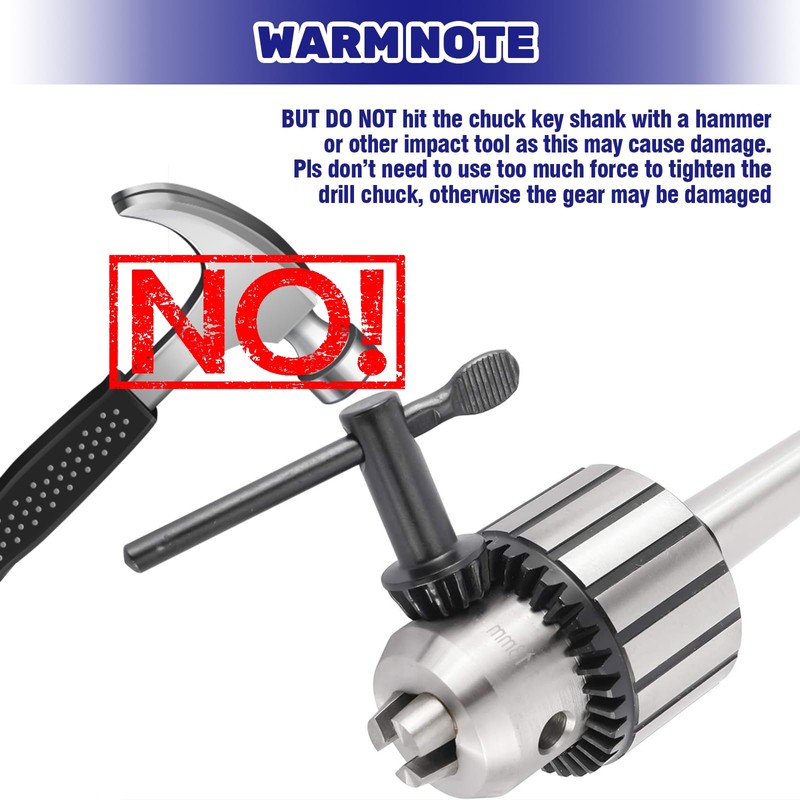 Waltool 8Pcs Universal 4 in 1 Drill Chuck Key Wrench