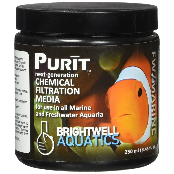 Brightwell Aquatics Purit - Chemical Filtration Media for Marine and Freshwater Aquaria, 250 ml