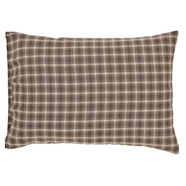 VHC Brands Dawson Star Collection Rustic Bedding Cotton Plaid Standard Pillow Case Set of 2 Pieces