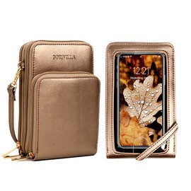 Borivilla Crossbody Cellphone Purse Shoulder Strap Travel Wallet Passport Credit Card Slot