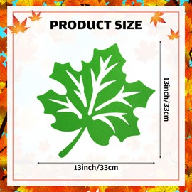 Tioncy 12 Pcs Fall Maple Leaf Placemats Thanksgiving Harvest Table Felt Mat Heat Resistant Orange Brown Green Burgundy Laser Cut Leaf Shaped Fall Placemats Coaster for Autumn Dinner Table Decoration