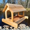 16 Inch Hanging Cedar Wood Arched Fly Through Platform Bird