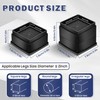 MixDora Bed Risers 1 Inch Square Stackable Furniture Risers Anti-Slip