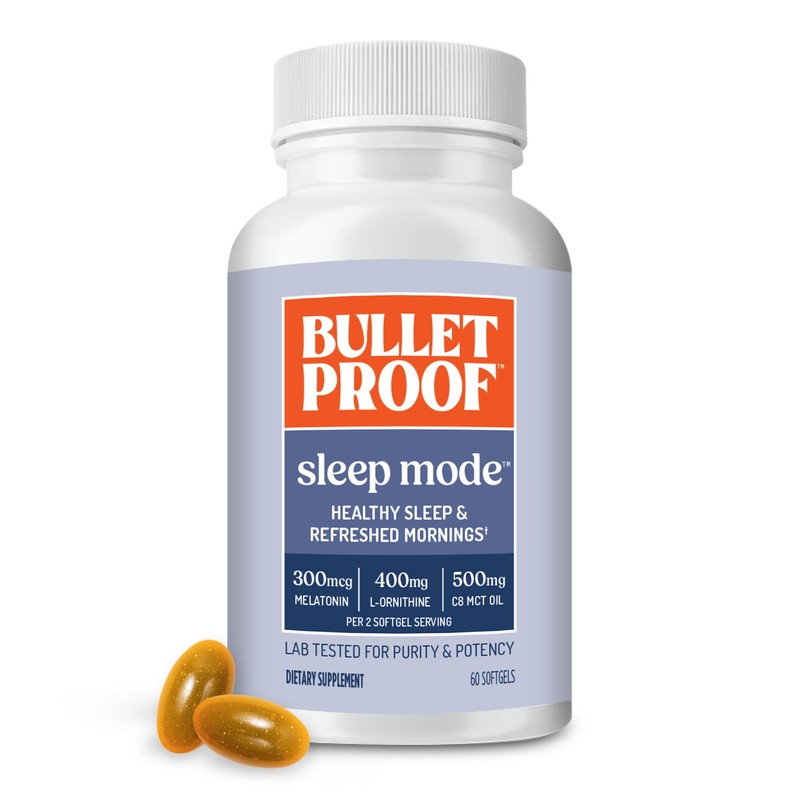 Bulletproof Sleep Mode Softgels, 60 Count, Supplement with Brain Octane