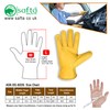 SAFTA Fleece lined thermal work gloves, Winter Leather Driving Gloves