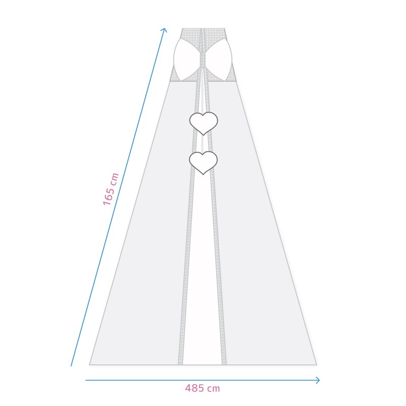 Luxury Baby Cot Bed Crown Canopy/Mosquito Net 480 cm Only