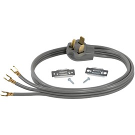 Certified Appliance Accessories 30-Amp Appliance Power Cord, 3 Prong Dryer Cord, 3 Wires with Open-End-Connectors, 6 Feet, Copper Wire