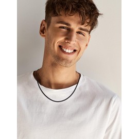 Chain Necklace Stainless Steel Black Women Girls Link Chains 3mm 26 inch Hip-Hop Man Jewelry