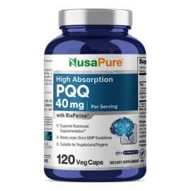 Pqq 40mg Bioperina Reduce Estrés Oxidativo + Energía 120caps
