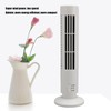 Bladeless Tower Fan, Quiet Portable Desk Fan with 2 Speeds,