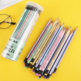 Chedin Pack of 30 HB Pencils, Children's Graphite Pencil, Non-Slip with Eraser for Home, School, Office, Writing, Sketching, Drawing Tools (30)