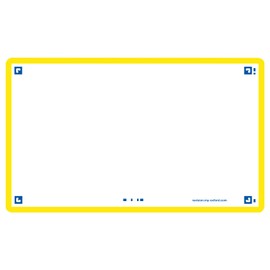 Oxford Flash Cards, Blank with Yellow Frame, 7.5 x 12.5 cm, Pack of 80