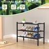 ROMGUAR CRAFT 3 Tier Bamboo Shoe Rack for Closet Free