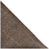 Pañuelo cuadrado de bolsillo de tweed de lujo, color café