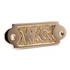 NKlaus 11761 Toilet Door Sign Brass Gold 8.5 x 3