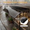 UV Rain Snow Protection 40x60 Inch Window Canopy Awning Drainage