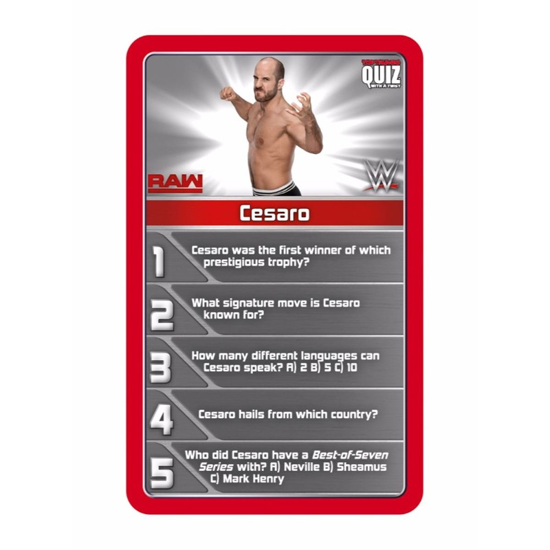 WWE Top Trumps Quiz Game, for 8 years to 99