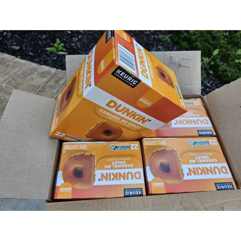 Dunkin' Caramel Me Crazy Coffee Keurig K-Cup Pods 88 Count